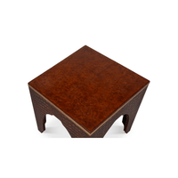 Top view of smooth surface on crocodile stool.