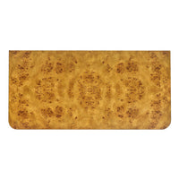 Top view of Art Deco burl chest, highlighting pattern.