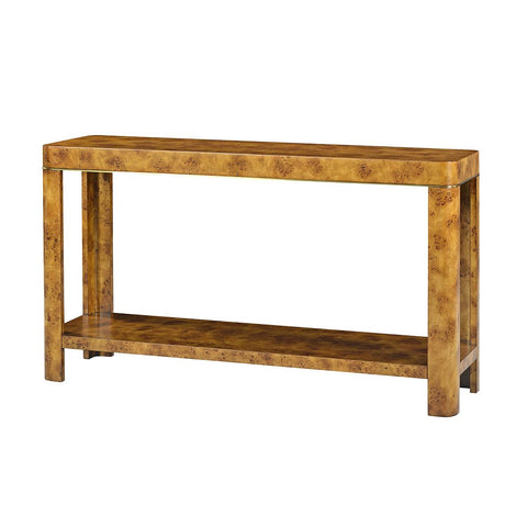 Art Deco Burl Console Table