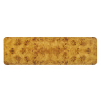 Top view of burl console table showcasing pattern.