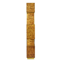 Opposite side profile of Art Deco Burl Etagere.
