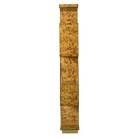 Side profile of Art Deco Burl Etagere, vertical design.