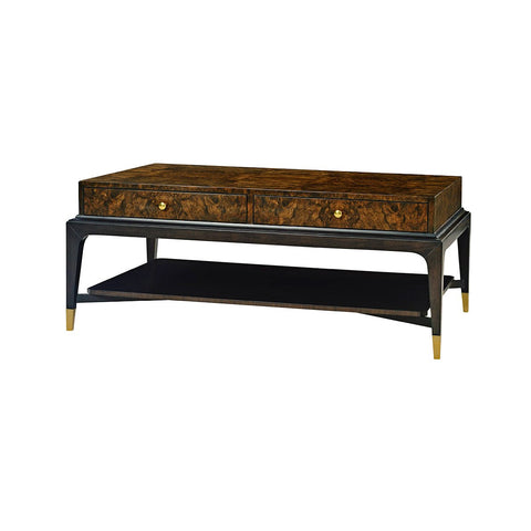 Art Deco Burl Walnut Coffee Table