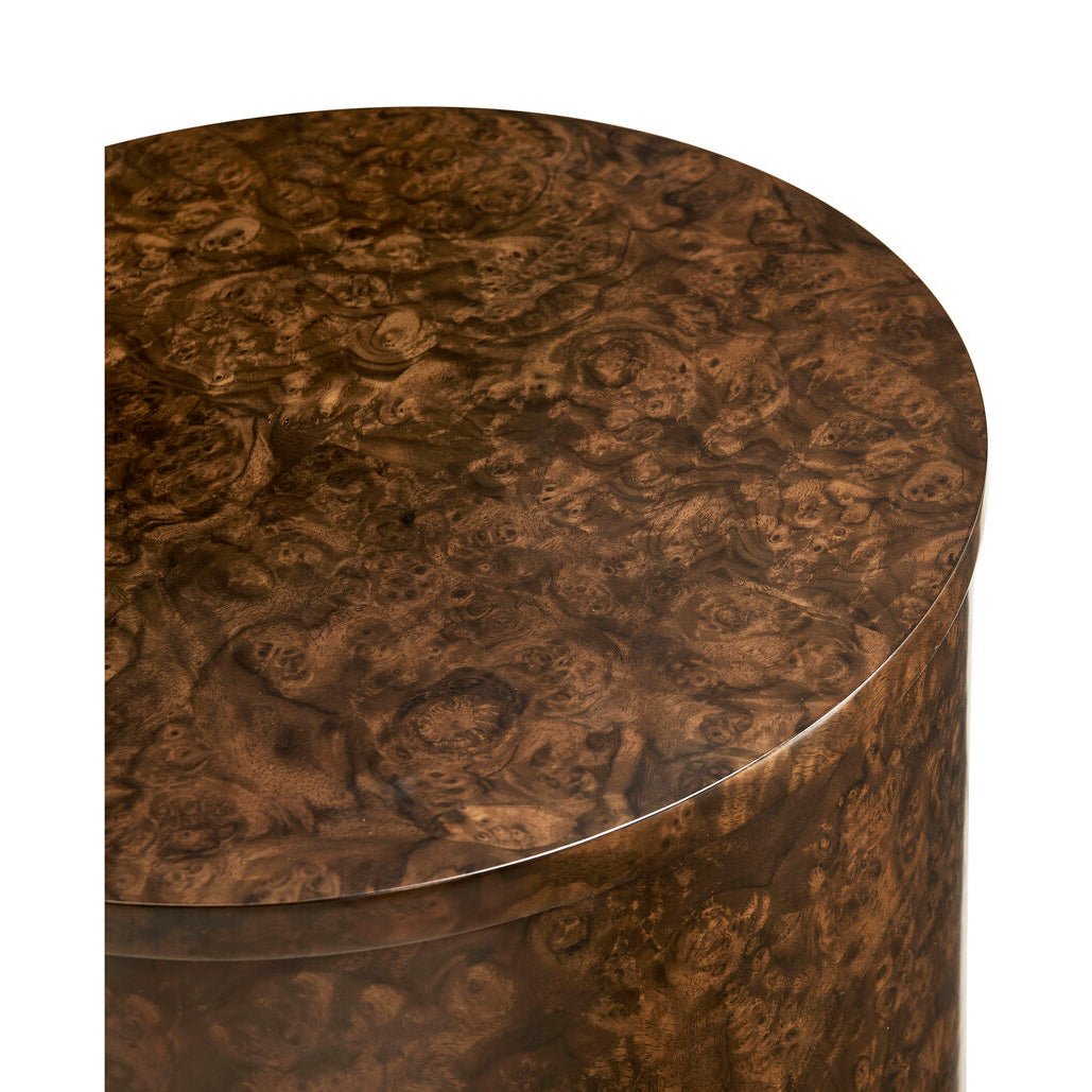 Close-up of wood texture on accent table.