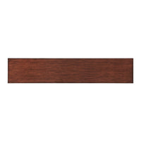 Top view of Art Deco console table, rich wood texture.