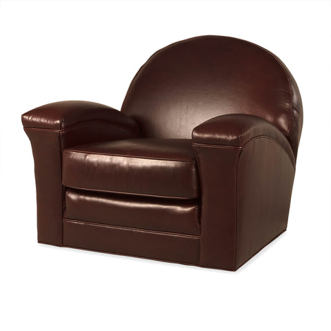Art Deco Leather Club Chair