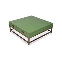 Green coffee table, top-side view