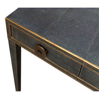Top corner of desk, showing drawer and texture.