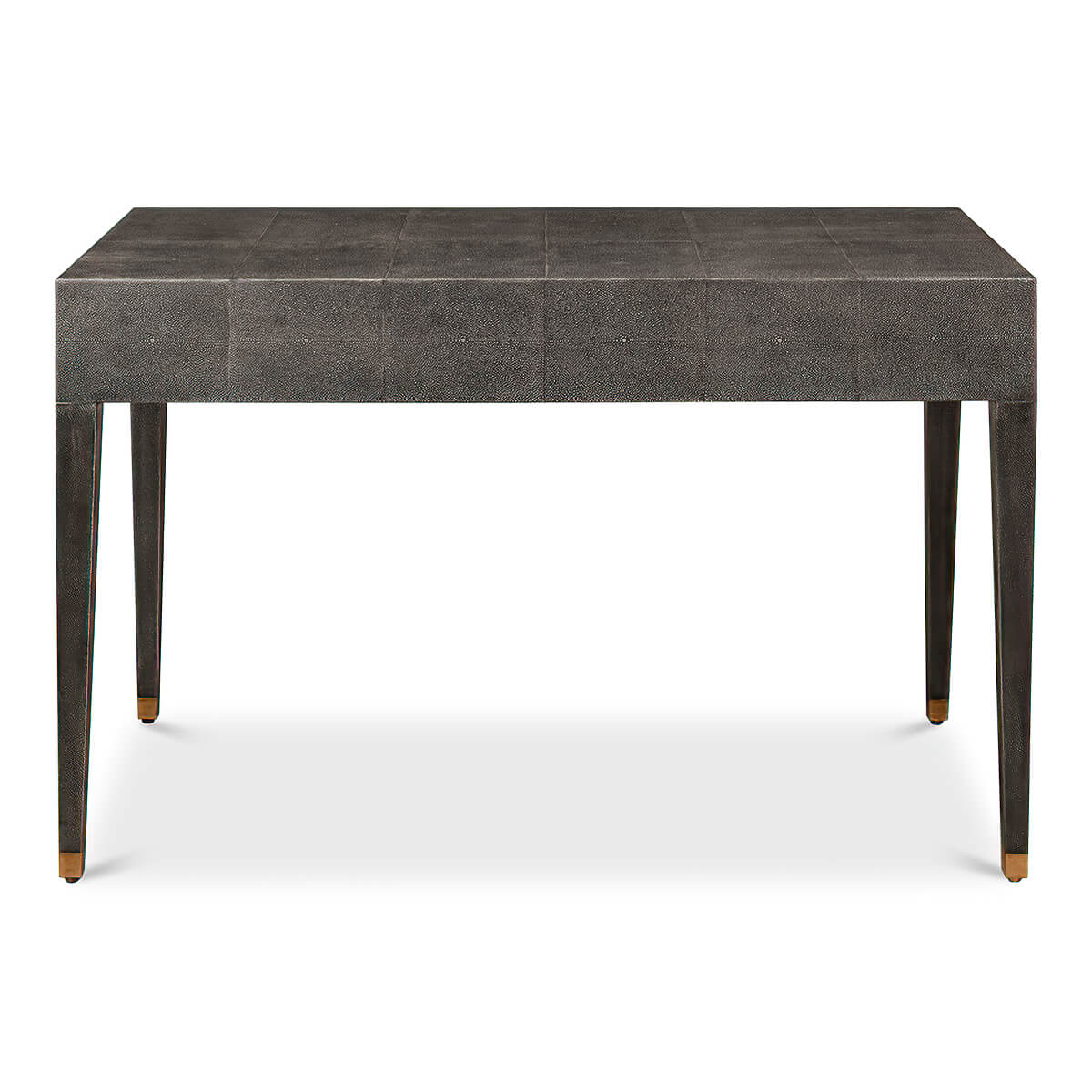 Back view of Art Deco leather desk.