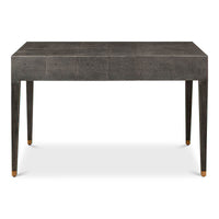 Back view of Art Deco leather desk.