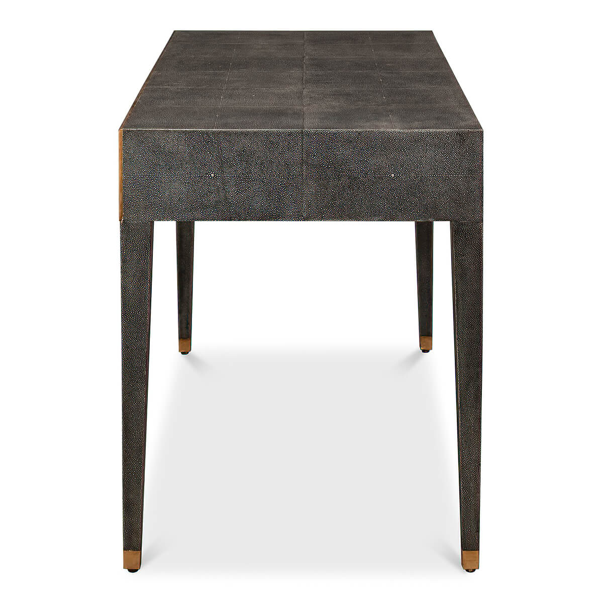 Side view of desk showing leg design.