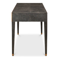 Side view of desk showing leg design.