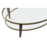 Close-up of table edge and leg design.