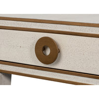 Art Deco Shagreen Leather Desk in Osprey White - additional view