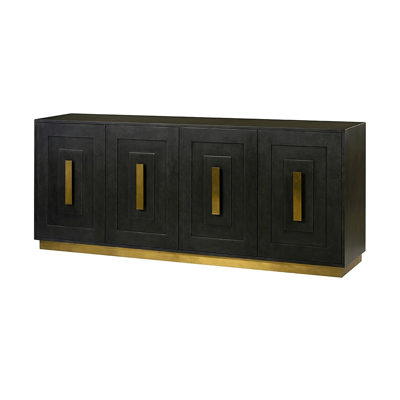 Full view of closed Art Deco Sideboard, stylish design.