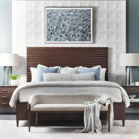 Art Deco style bench in bedroom setting