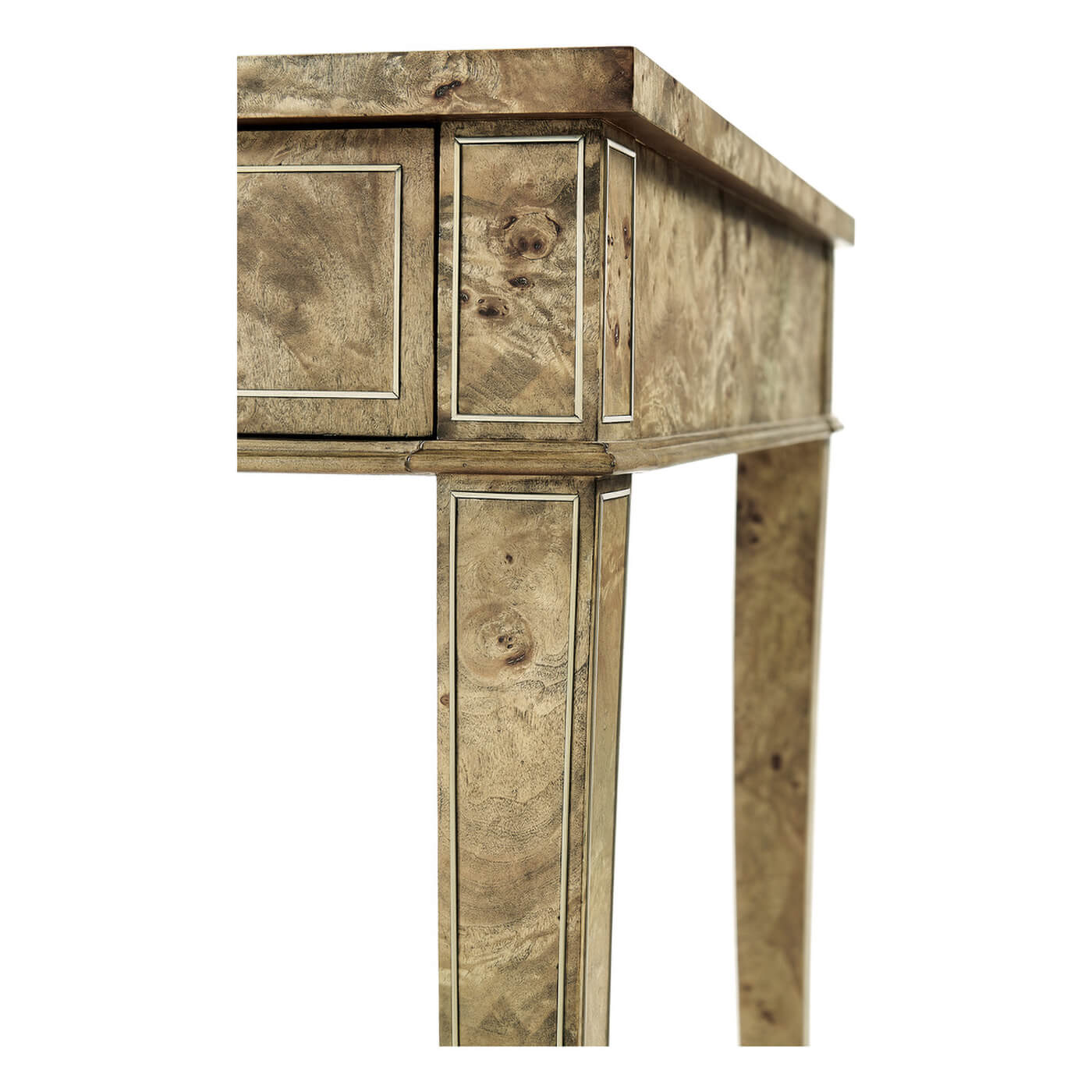 Art Deco style desk, leg and side details, classic look.