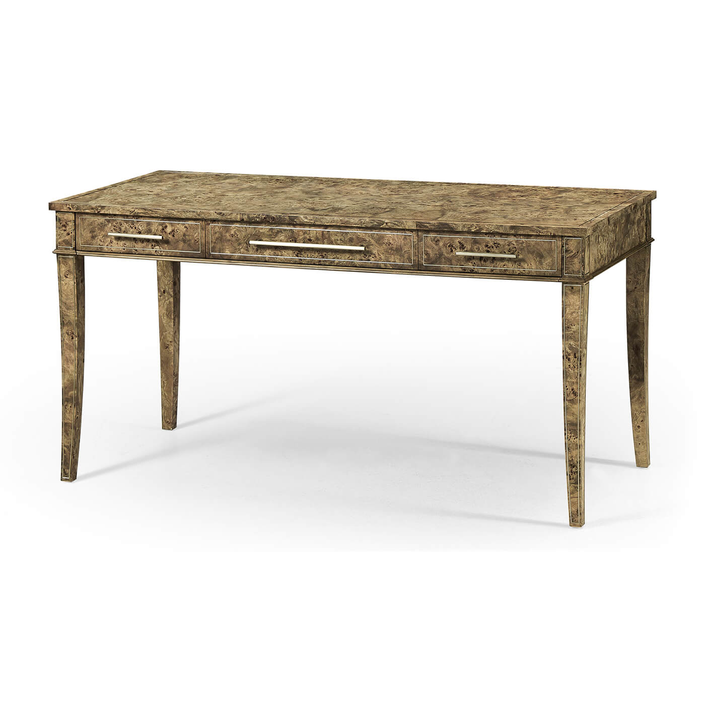 Art Deco style desk, angled view, three drawers.