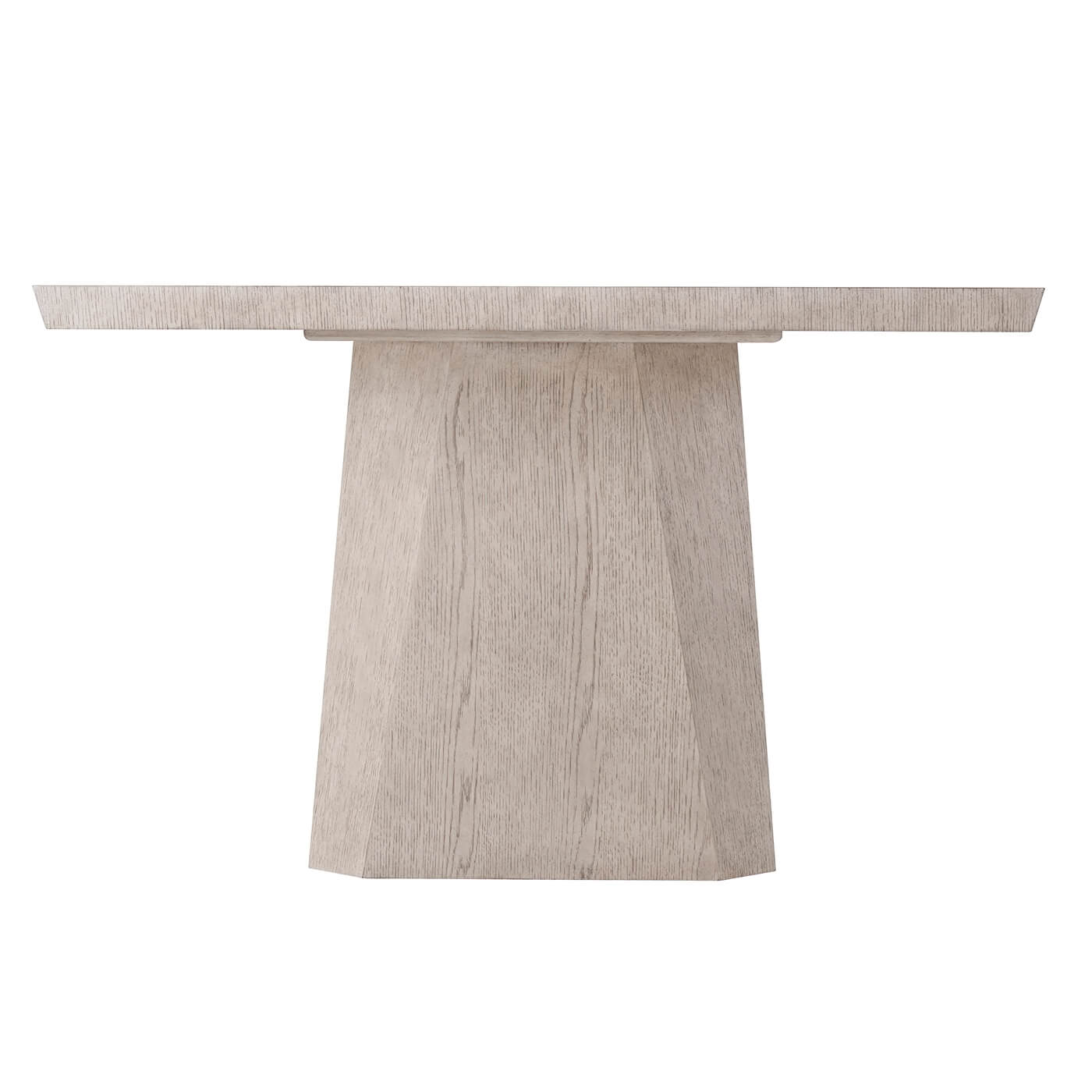 End view of Art Deco style dining table leg.