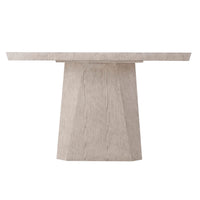 End view of Art Deco style dining table leg.