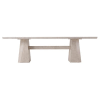 Side view of Art Deco style dining table design.