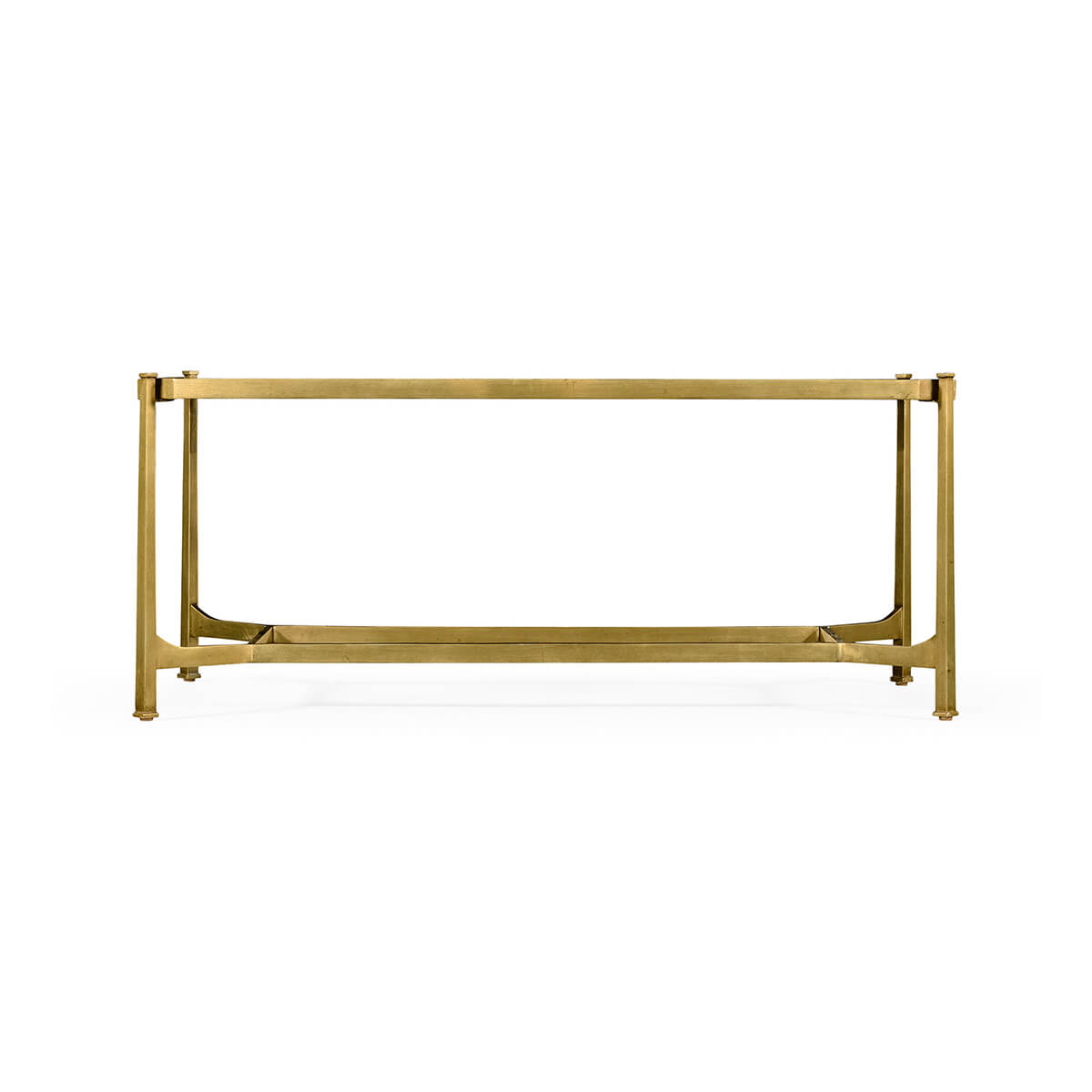 Art Deco gilt cocktail table, side profile.