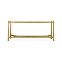 Art Deco gilt cocktail table, side profile.