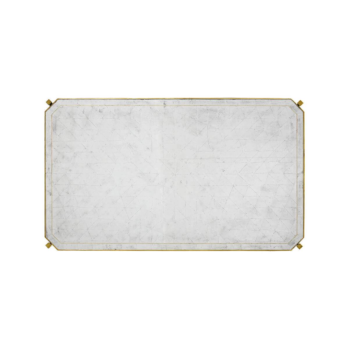 Art Deco gilt table top, overhead view.