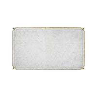Art Deco gilt table top, overhead view.
