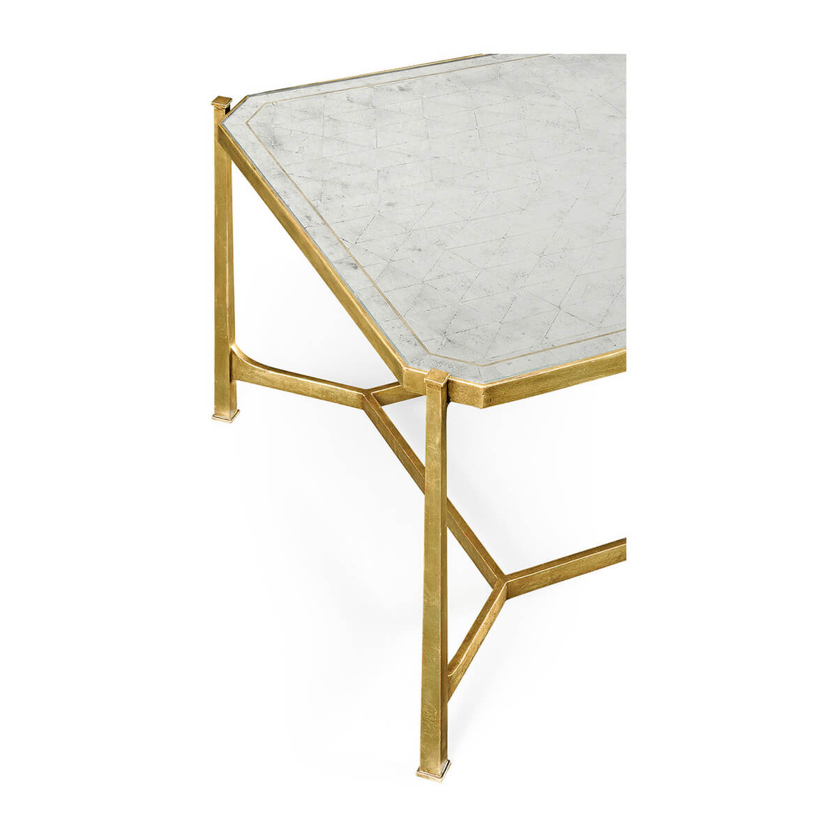 Art Deco gilt table corner and leg detail.