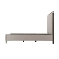 Art Deco queen bed, side profile.