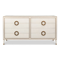 Art Deco Style Shagreen Dresser in Osprey White - additional view