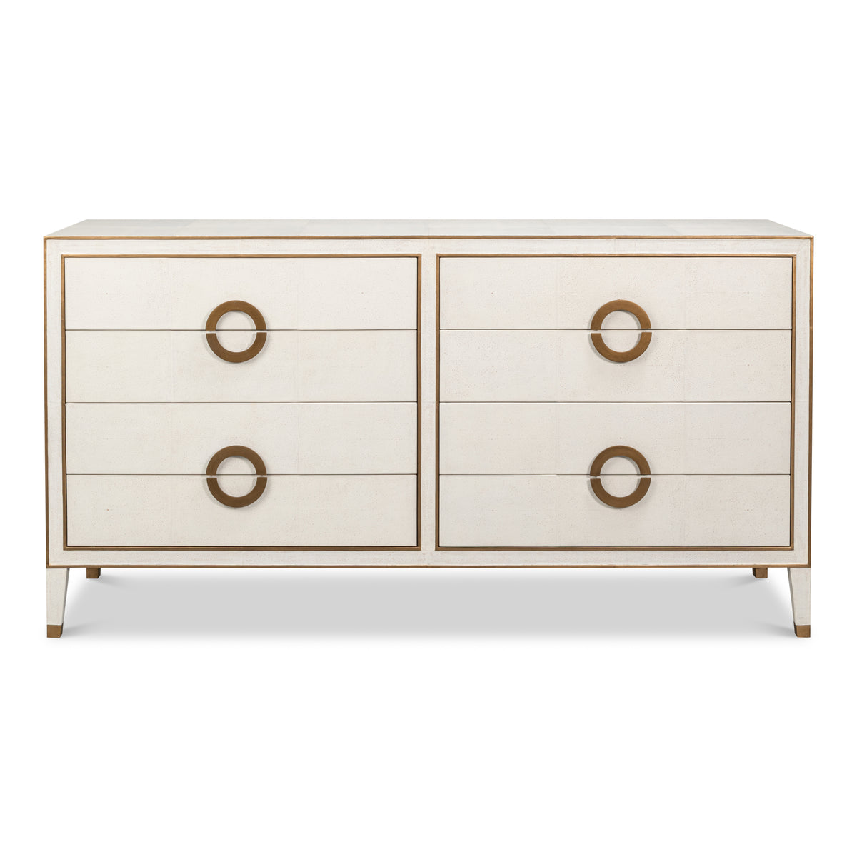 Art Deco Style Shagreen Dresser in Osprey White - additional view