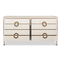 Art Deco Style Shagreen Dresser in Osprey White - additional view