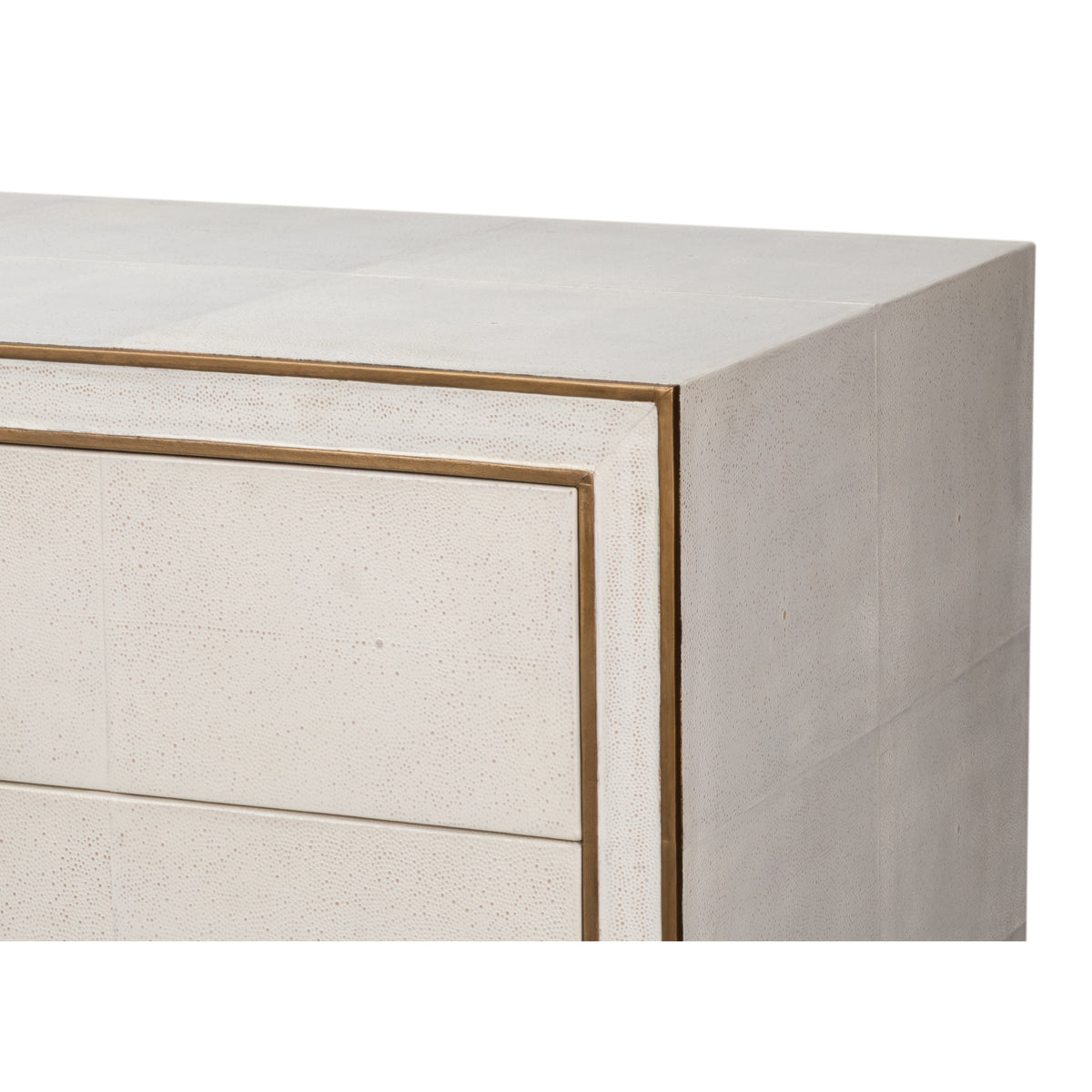 Art Deco Style Shagreen Dresser in Osprey White - additional view