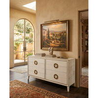 Art Deco Style Shagreen Dresser in Osprey White - additional view