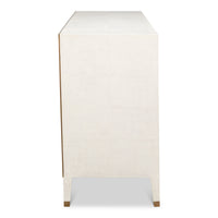 Art Deco Style Shagreen Dresser in Osprey White - additional view