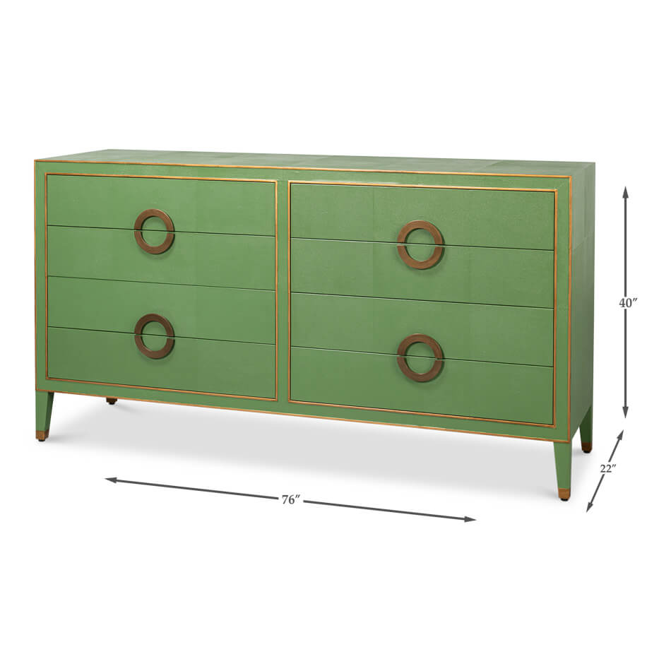 Dresser with dimensions annotated in inches.