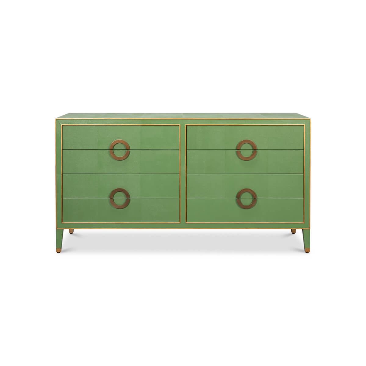 Shagreen dresser front view with six drawers.