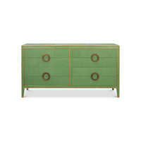 Shagreen dresser front view with six drawers.