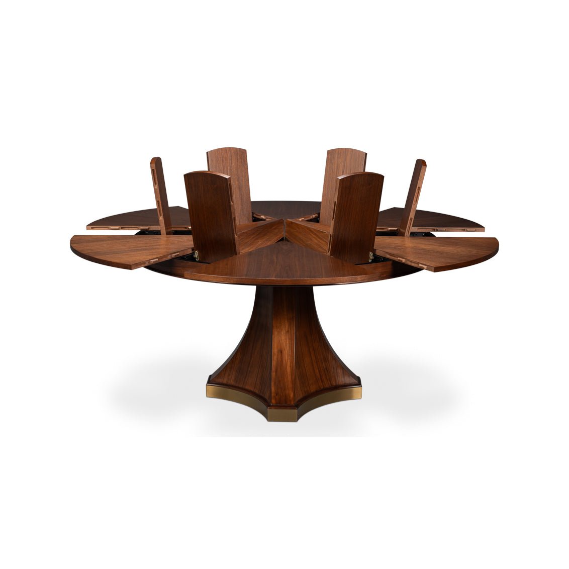 Table with leaves fully extended and raised.