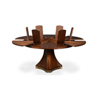 Table with leaves fully extended and raised.