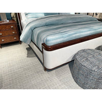 Corner view of Art Deco bed and rug