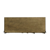Top view of brass dresser, smooth surface.