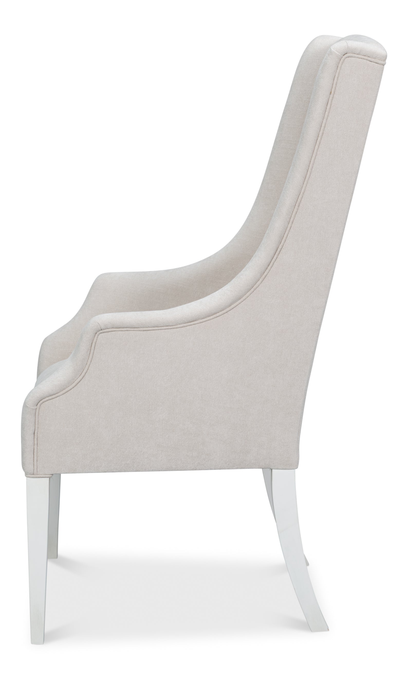 Upholstered Host Dining Chair in Ivory Chenille - view 3