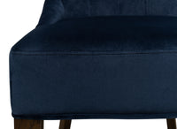 Tufted Velvet Dining Chairs in Navy Blue, Sets of 2 - view 8