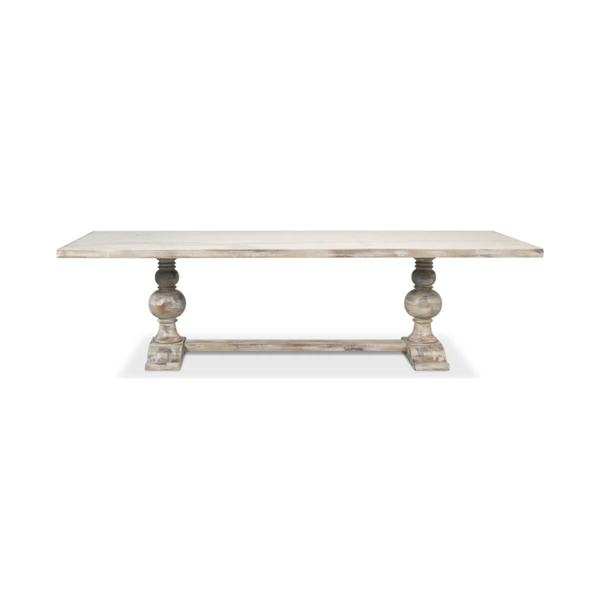 Front view of baroque style dining table.