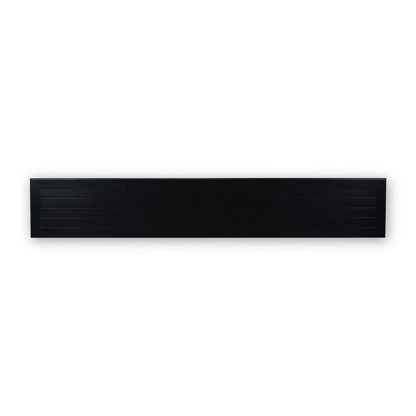 Top view of black sideboard showing flat surface.
