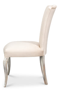 Louis XV Dining Chairs in Cream with Silvered Legs, Sets of 2 - view 3