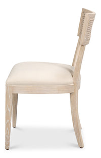 Swedish Klismos Cane Back Dining Chairs, Bleached Oak, Sets of 2 - view 3
